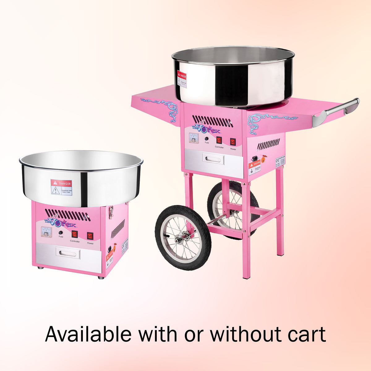 Cotton Candy Machine with Cart, Pink