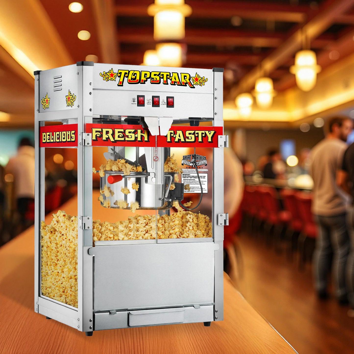 Great Northern Popcorn 12oz Popcorn Machine, Red