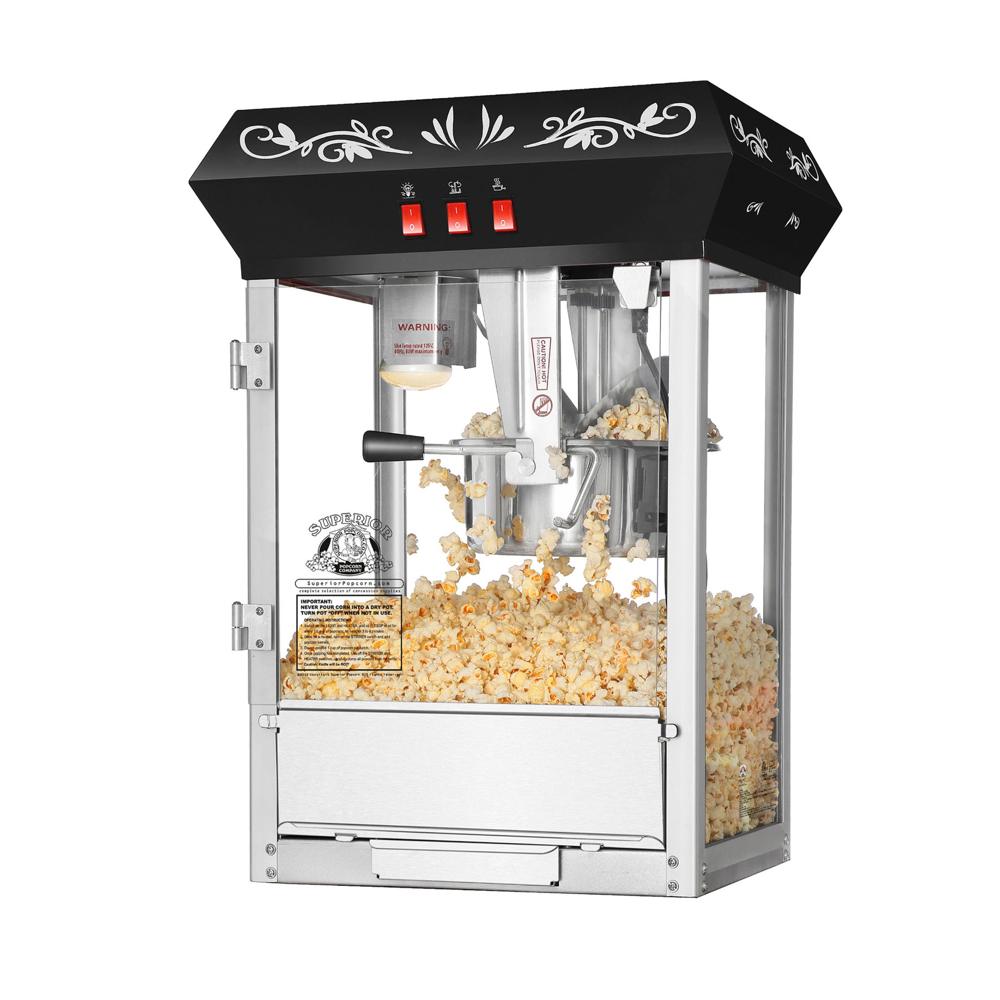 Bar Style Popcorn Machne Maker Popper Wth 8-Ounce Kettle | EBay