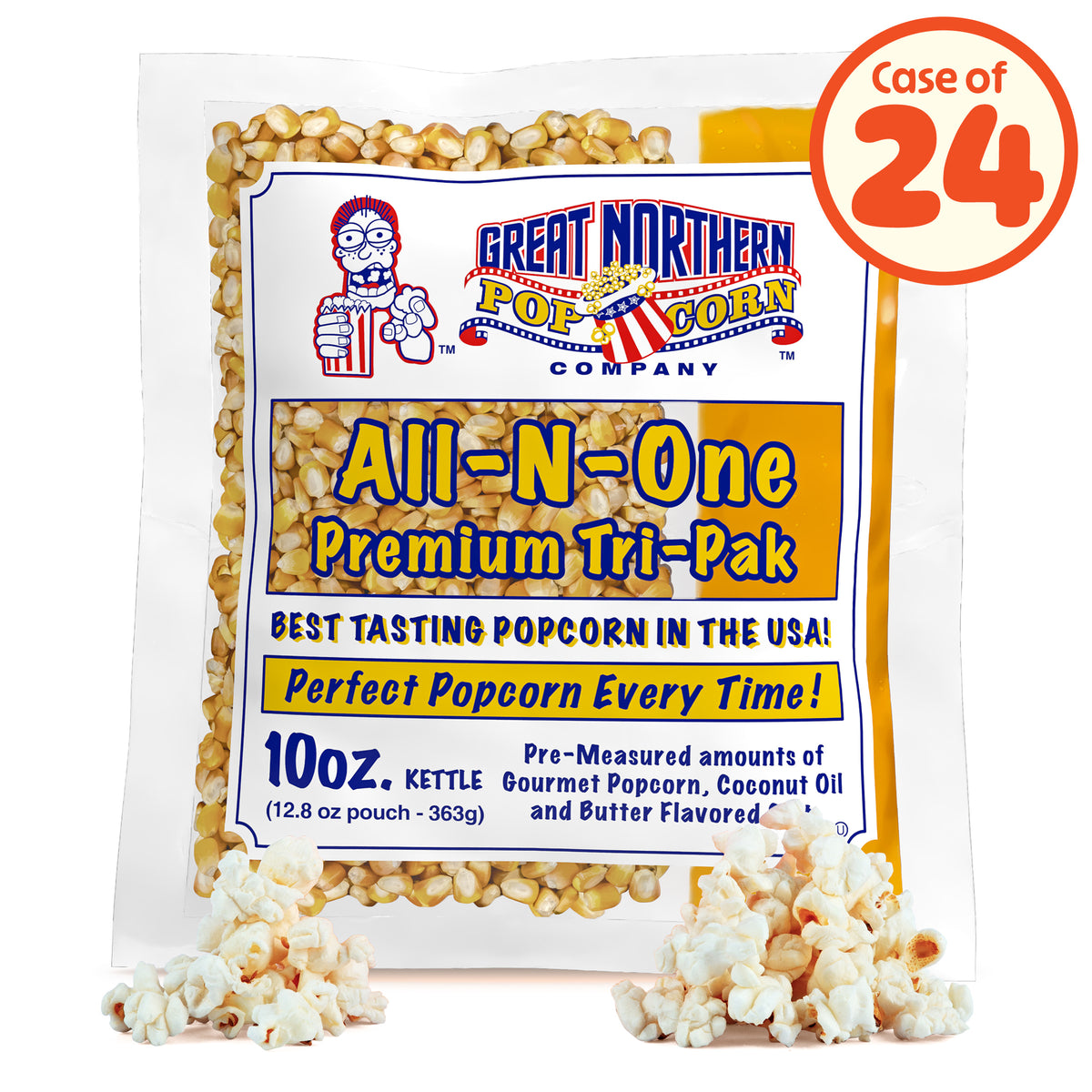 Great Northern Popcorn 10oz Size, 24 Kernel Pack Case