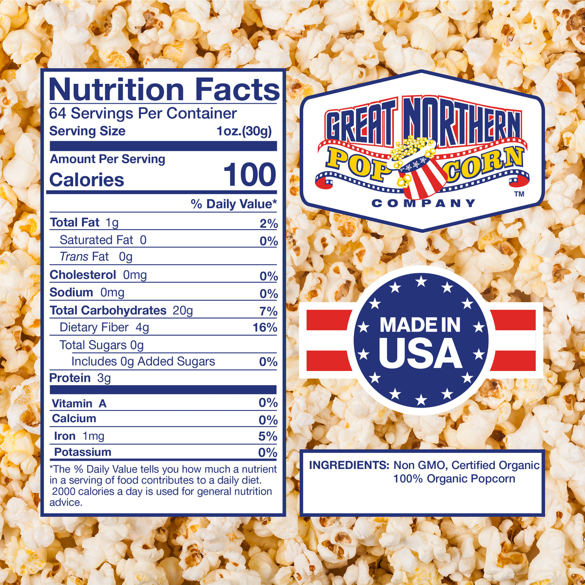 Great Northern Popcorn 4lb Jug of Popcorn Kernels