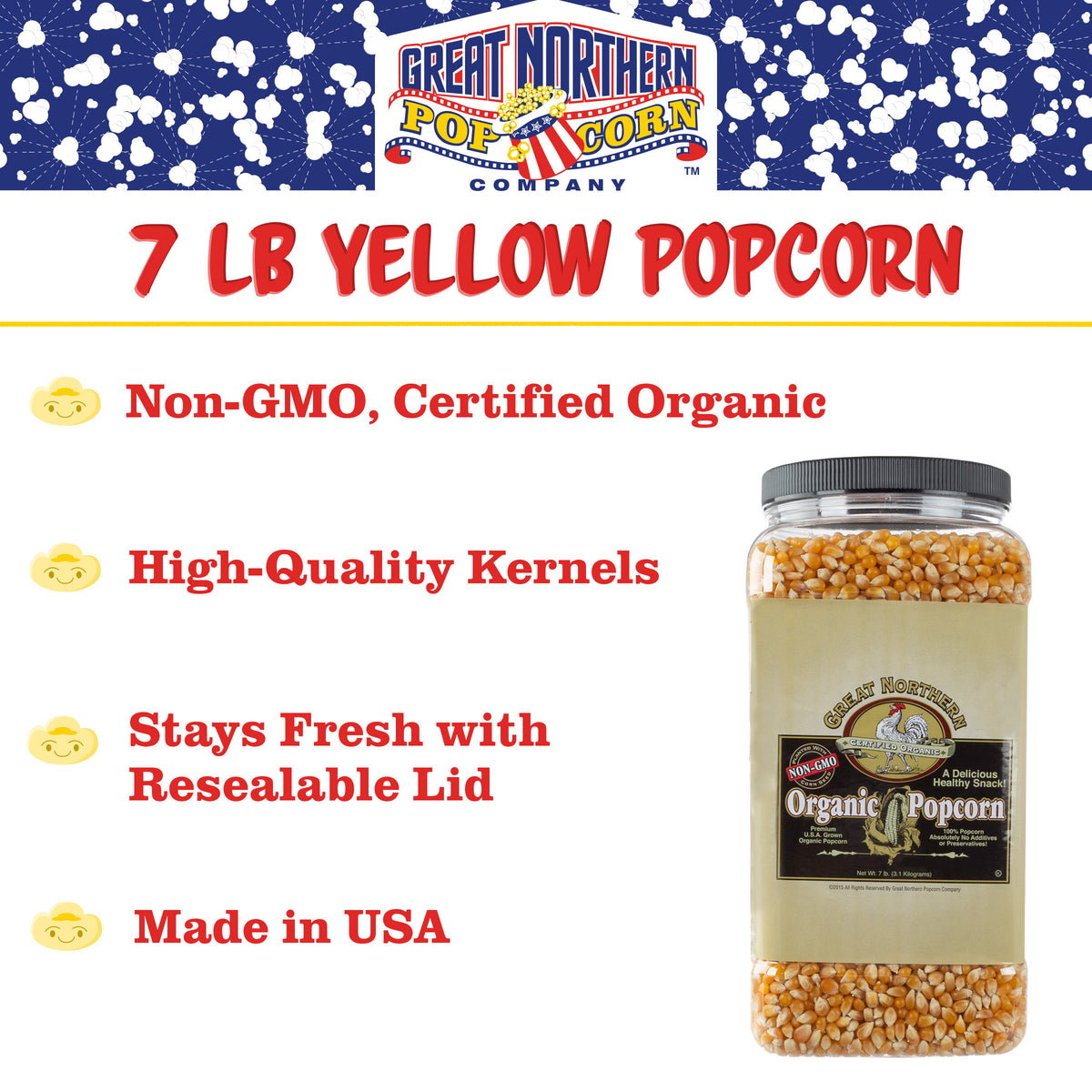 Great Northern Popcorn 7lbs Popcorn Kernels