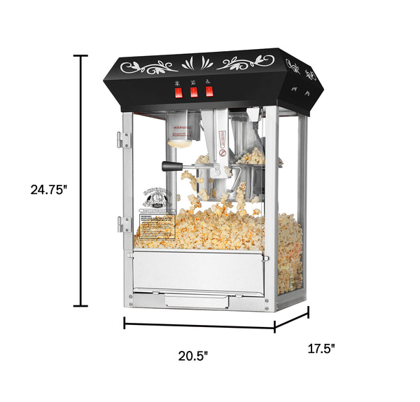 Great Northern Popcorn 8oz Popper Machine, Black