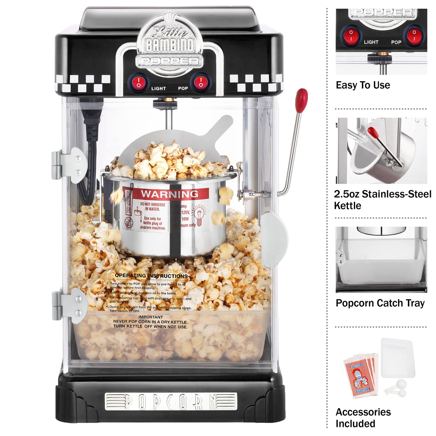 Great Northern Popcorn Little Bambino Popper