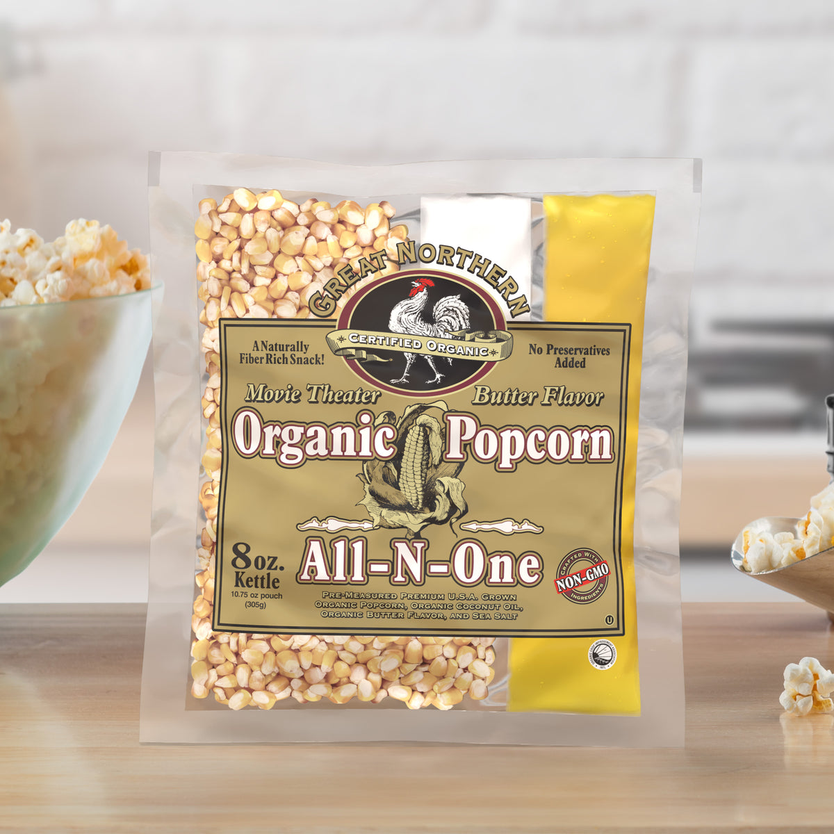 Great Northern Popcorn 8oz Size, 18 Kernel Pack Case