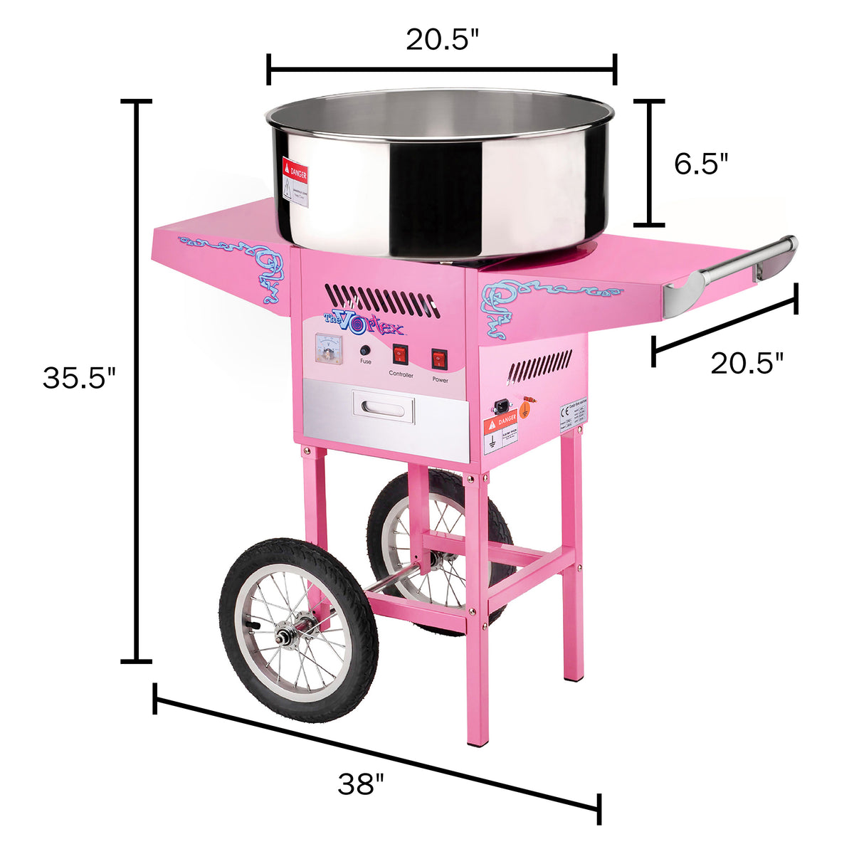 Cotton Candy Machine with Cart, Pink