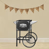 Great Northern Popcorn 8oz Rolling Cart, Black