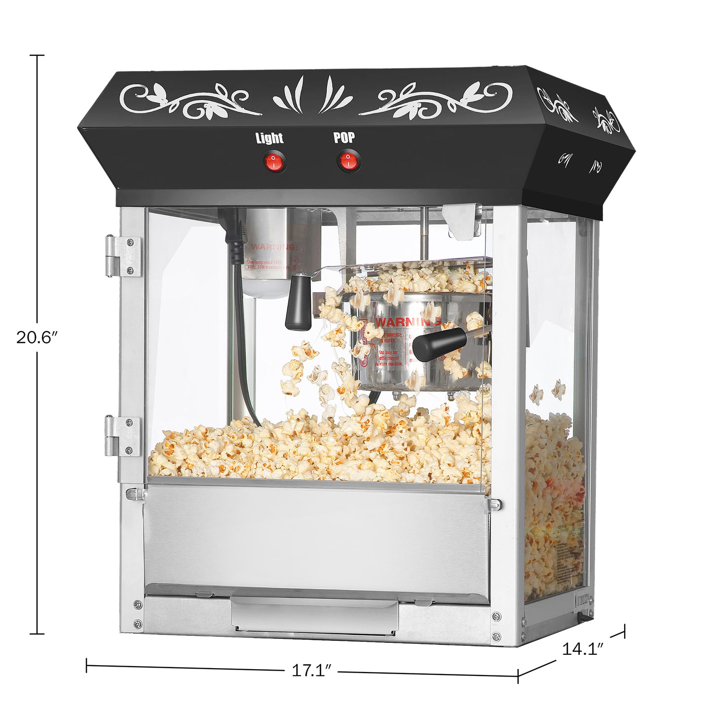 Great Northern Popcorn 4oz Countertop Popper, Black