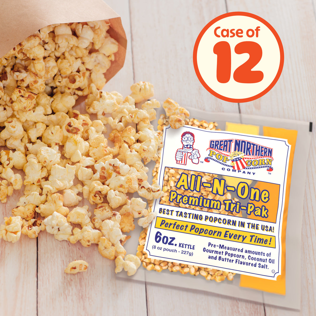 Great Northern Popcorn 6oz Size, 12 Kernel Pack Case