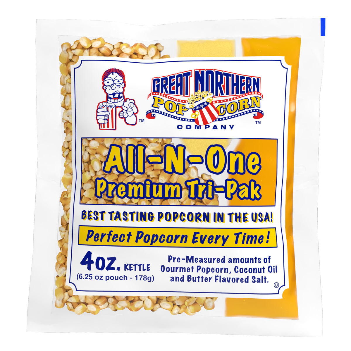 Great Northern Popcorn 4oz Size, 24 Kernel Pack Case