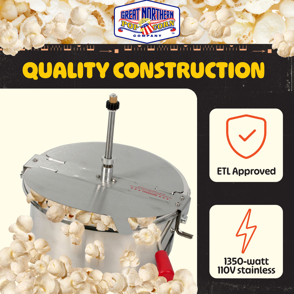 12 Oz Replacement Kettle for Popcorn Machine