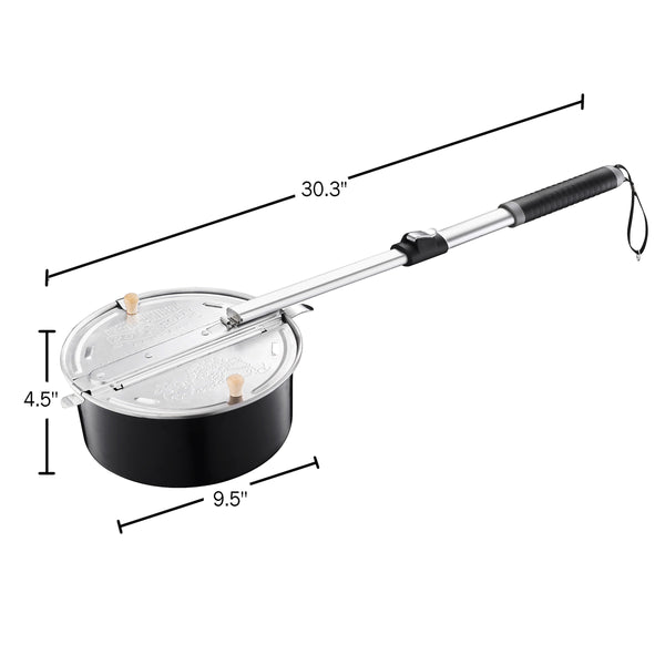 Great Northern Popcorn Campfire Popper, Black