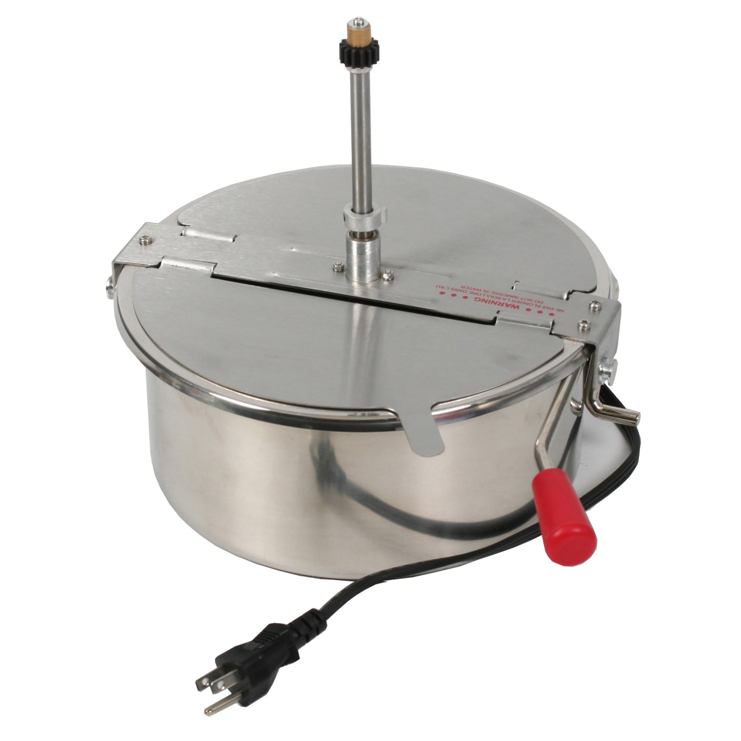 12 Oz Replacement Kettle for Popcorn Machine  1350W Kettle Popper with Lid, Stirrer, Gear Shaft, and 3-Prong Plug by Great Northern Popcorn