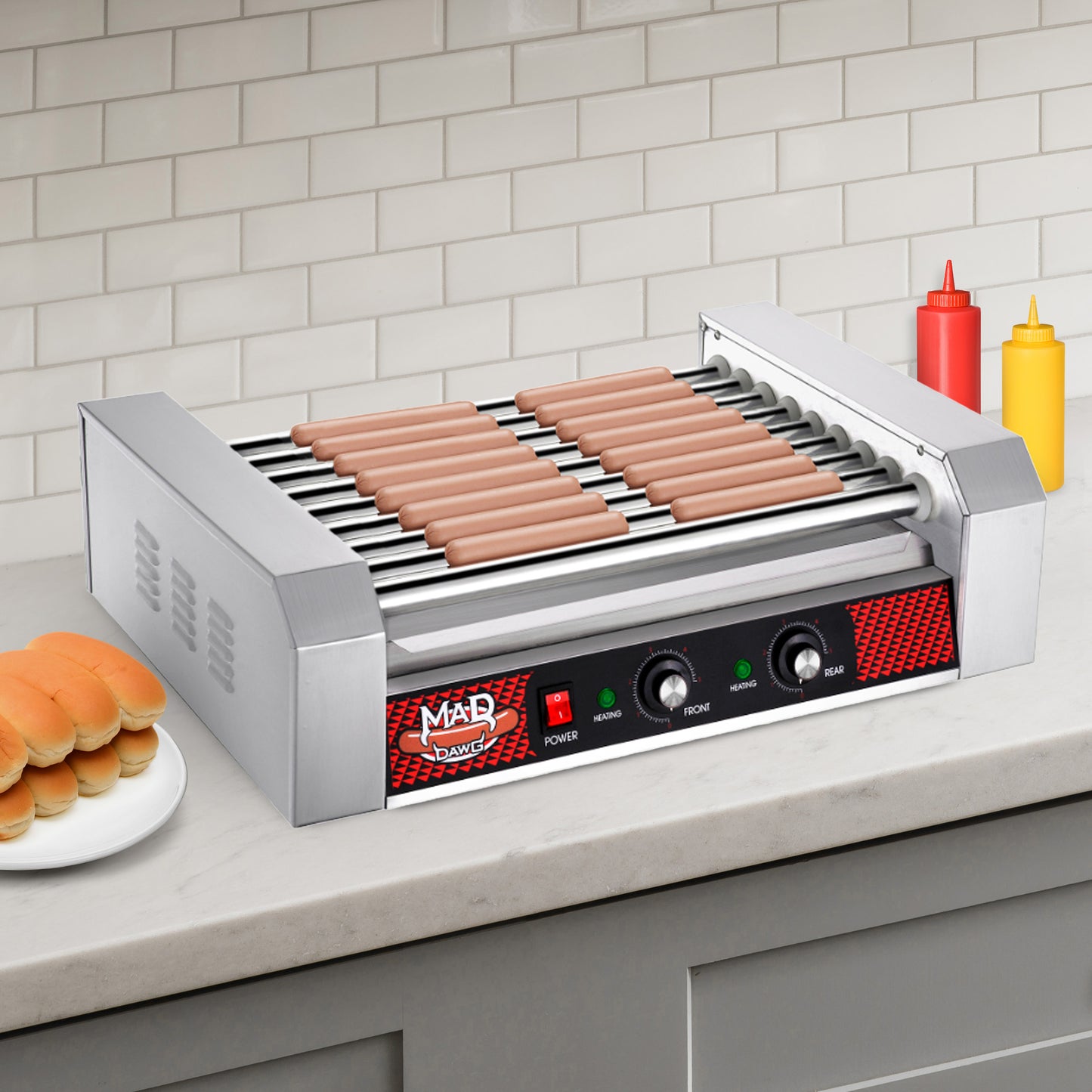 Great Northern Popcorn 9-Roller Hot Dog Machine