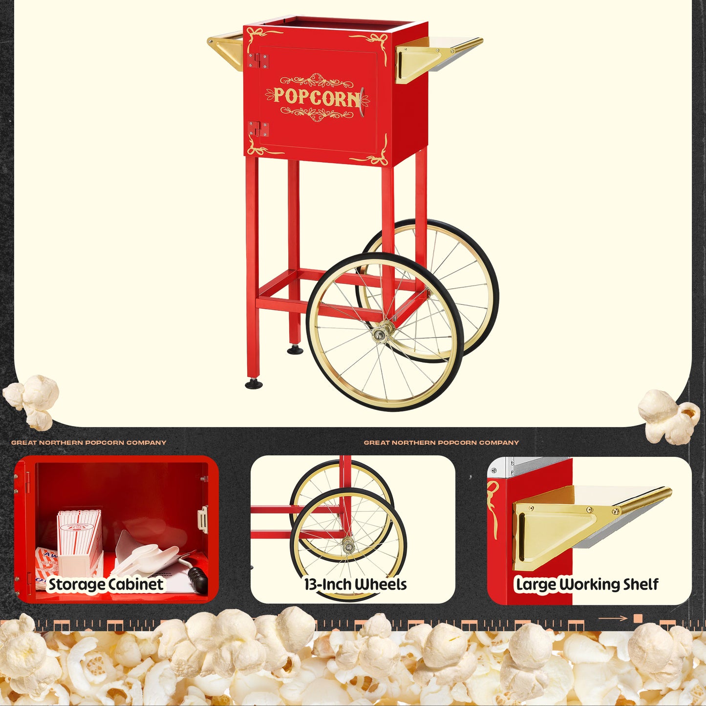 Great Northern Popcorn Movie Night Popcorn Cart