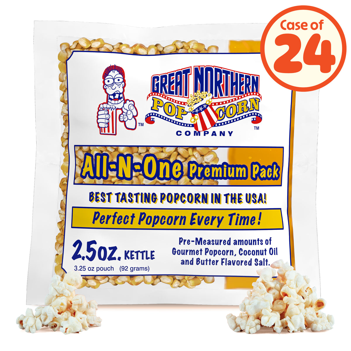 Great Northern Popcorn 2.5oz Size, 24 Kernel Pack Case