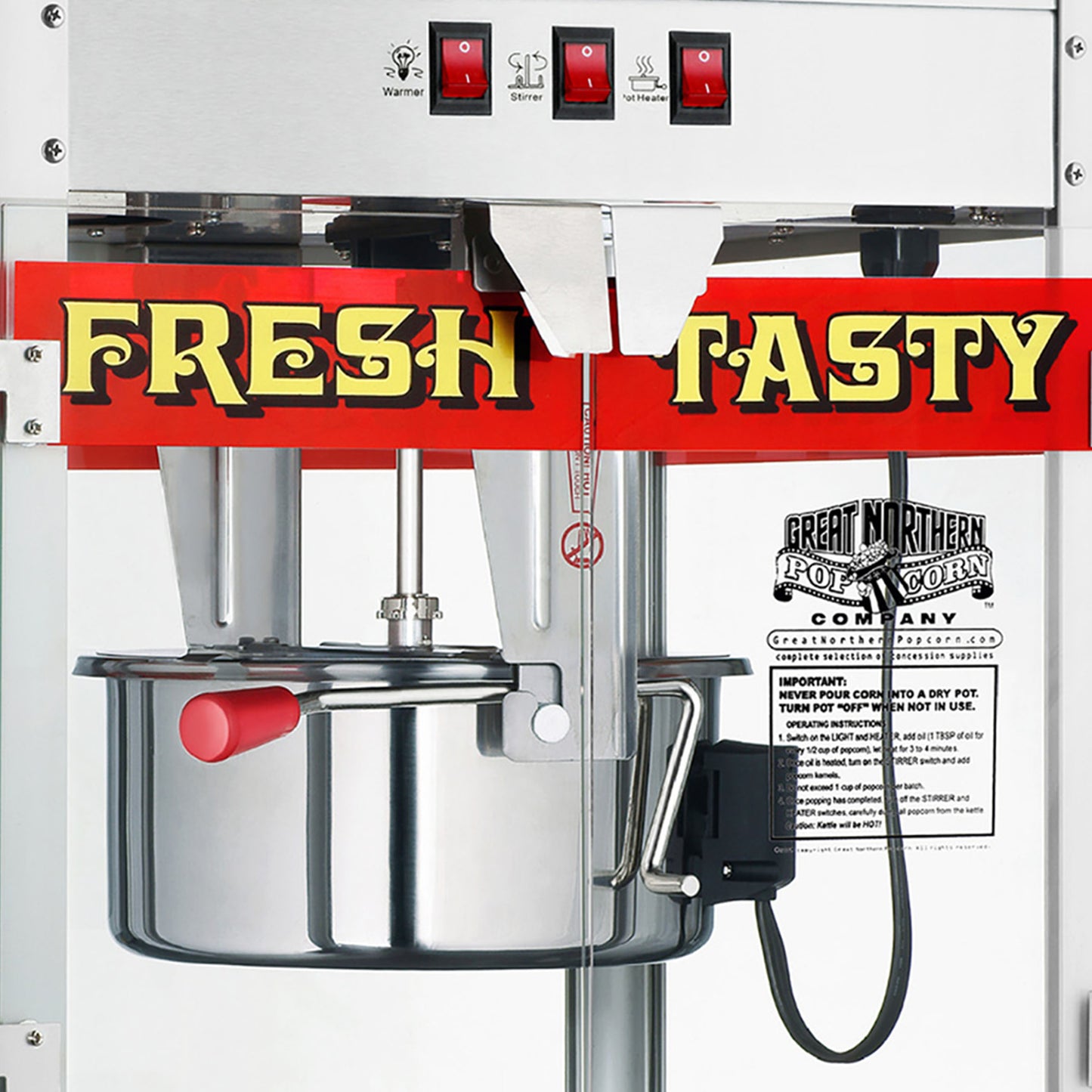 Great Northern Popcorn 12oz Popcorn Machine, Red