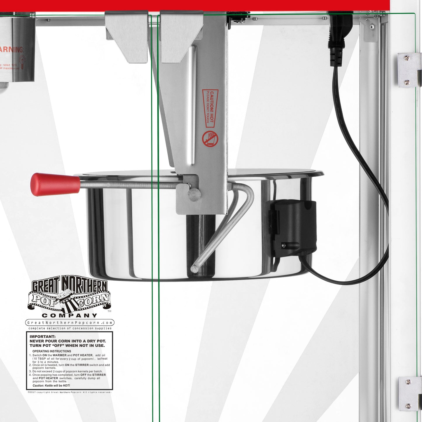 Great Northern Popcorn 16oz Countertop Popper, Red