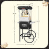 Great Northern Popcorn 8oz Popper with Cart, Black