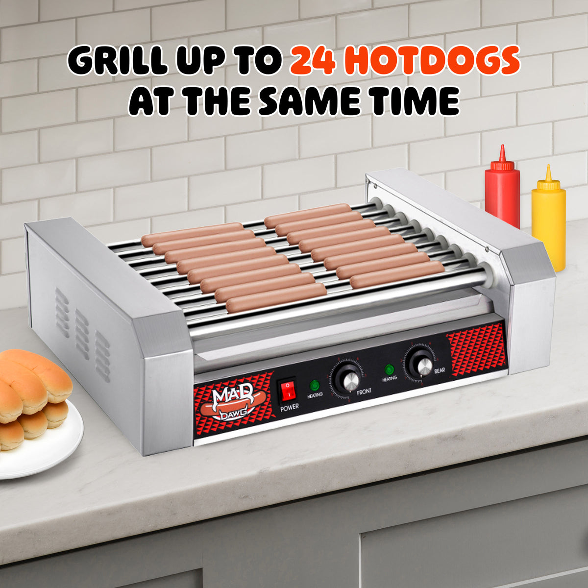 Great Northern Popcorn 9-Roller Hot Dog Machine
