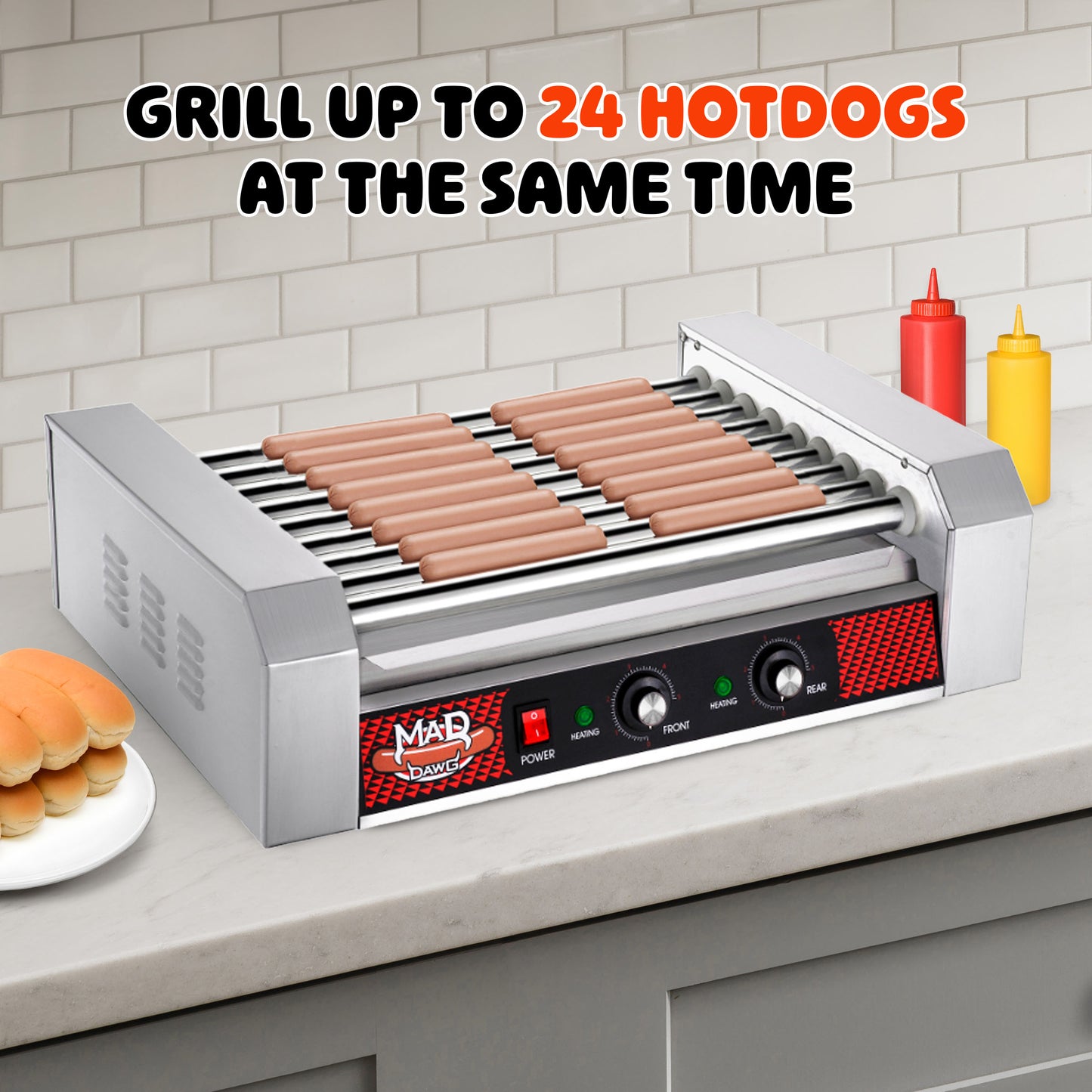 Great Northern Popcorn 9-Roller Hot Dog Machine