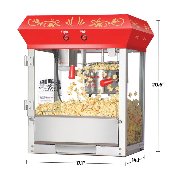 Great Northern Popcorn 6oz Popcorn Machine, Red