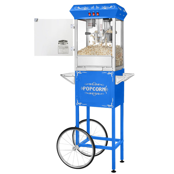 Great Northern Popcorn 8oz Popper with Cart, Blue