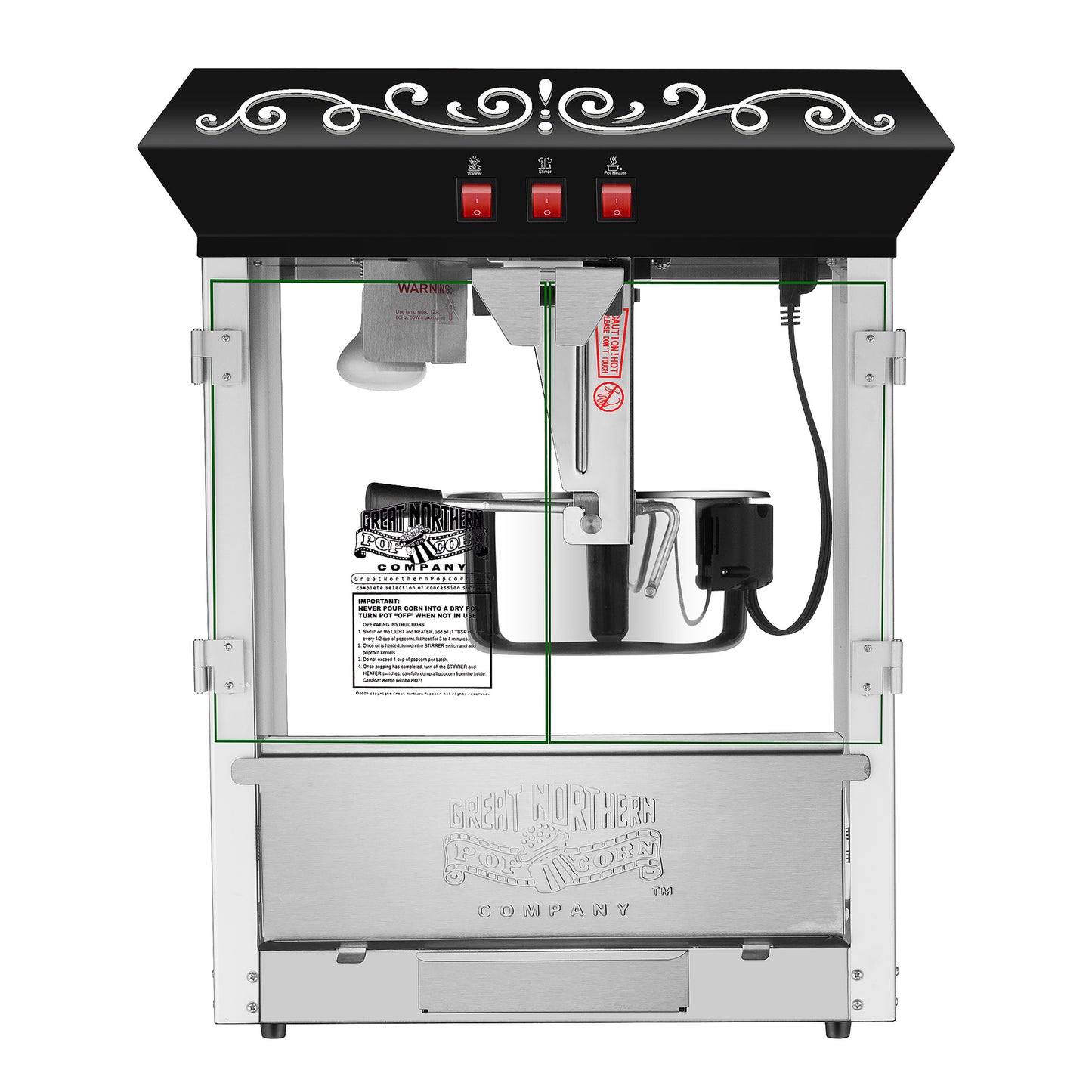Great Northern Popcorn 10oz Popcorn Machine, Black
