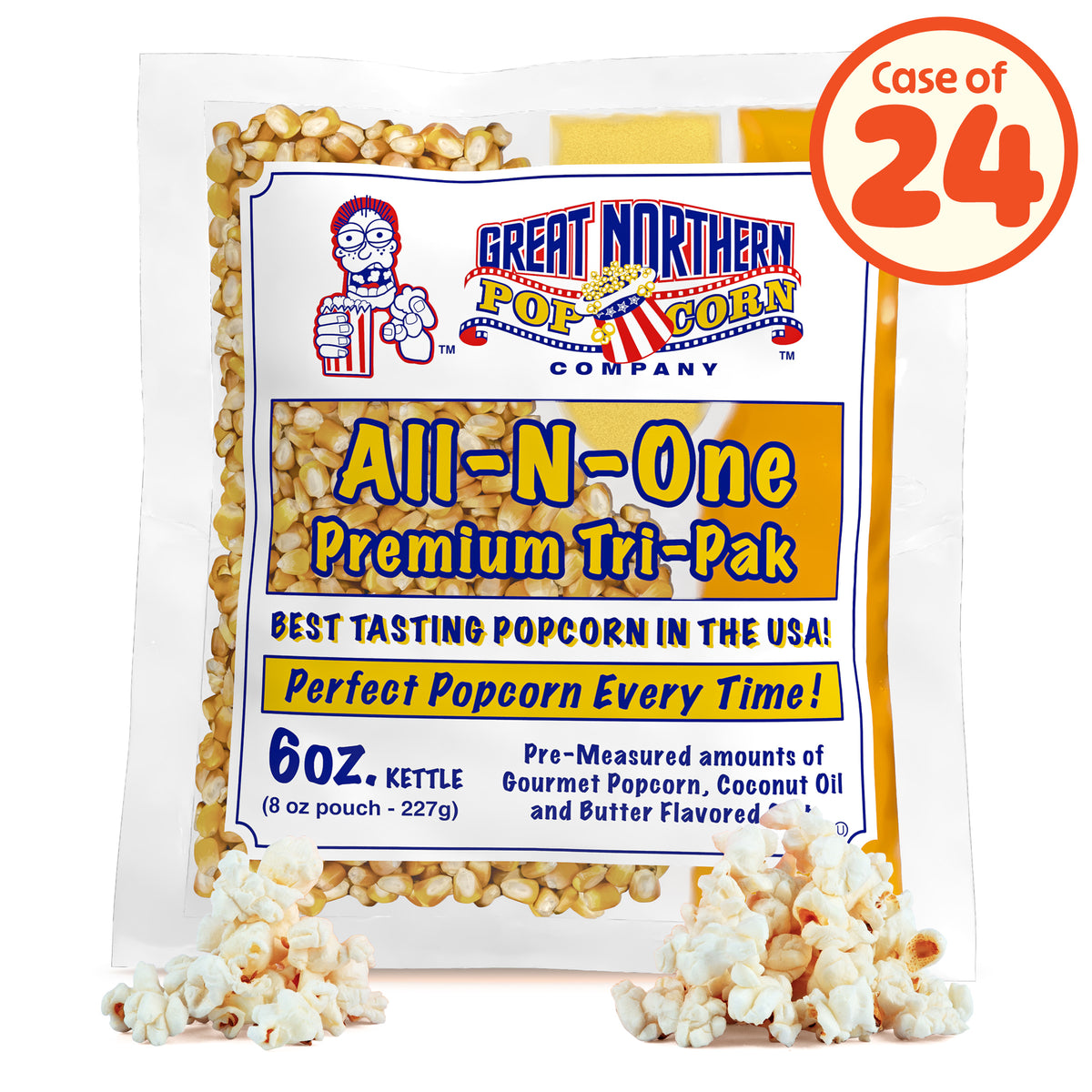 Great Northern Popcorn 6oz Size, 24 Kernel Pack Case