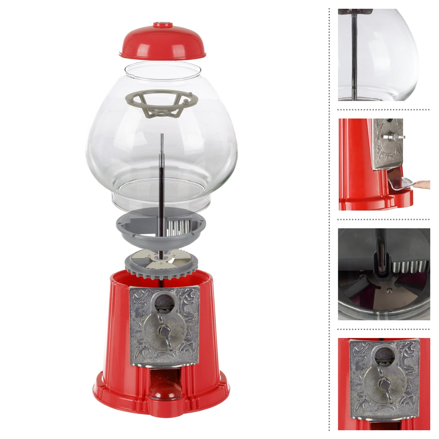 Great Northern Popcorn 15in Gumball Machine, Red