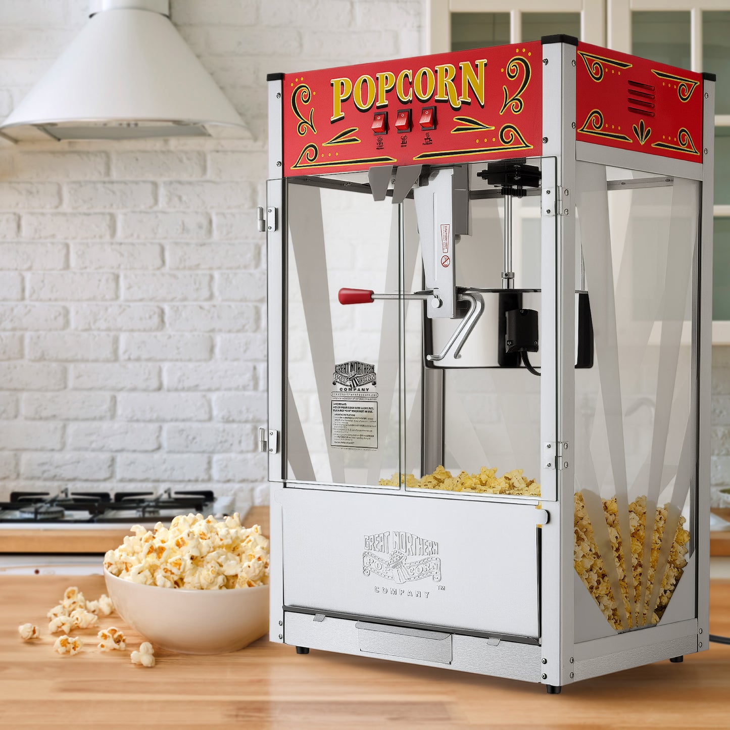 Great Northern Popcorn 16oz Countertop Popper, Red