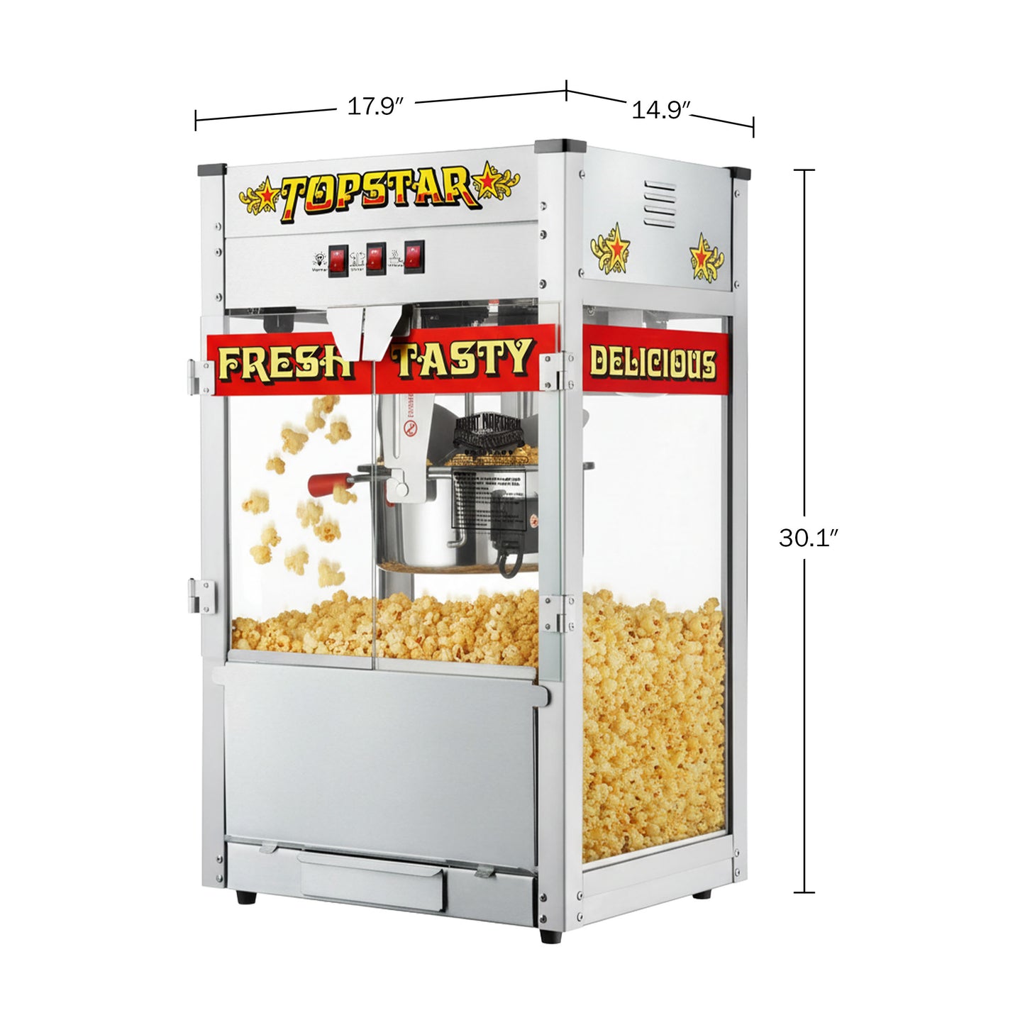 Great Northern Popcorn 12oz Popcorn Machine, Red