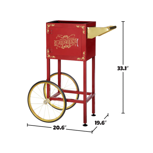 Great Northern Popcorn Matinee Rolling Cart, Red