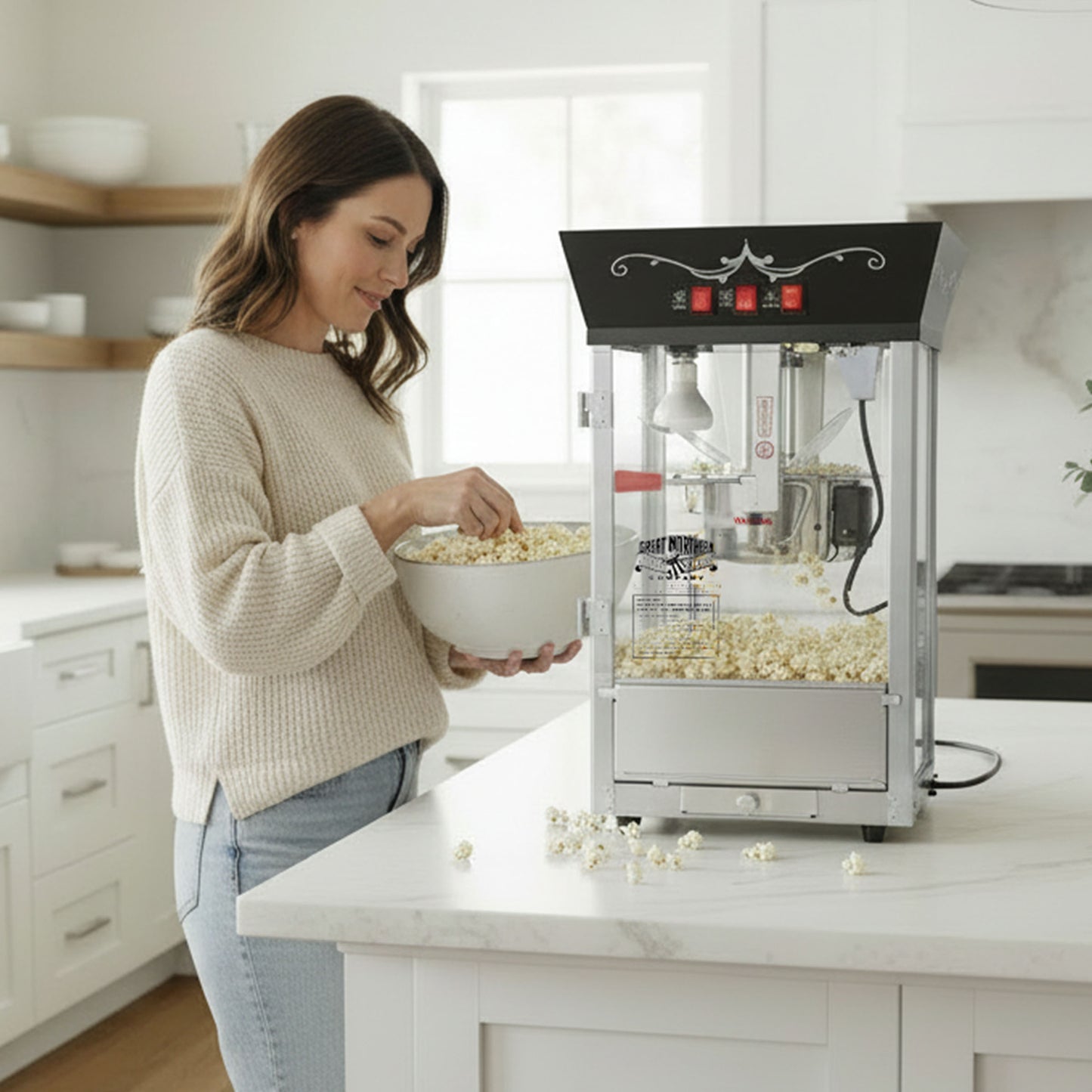 Great Northern Popcorn 8oz Matinee Popper, Black