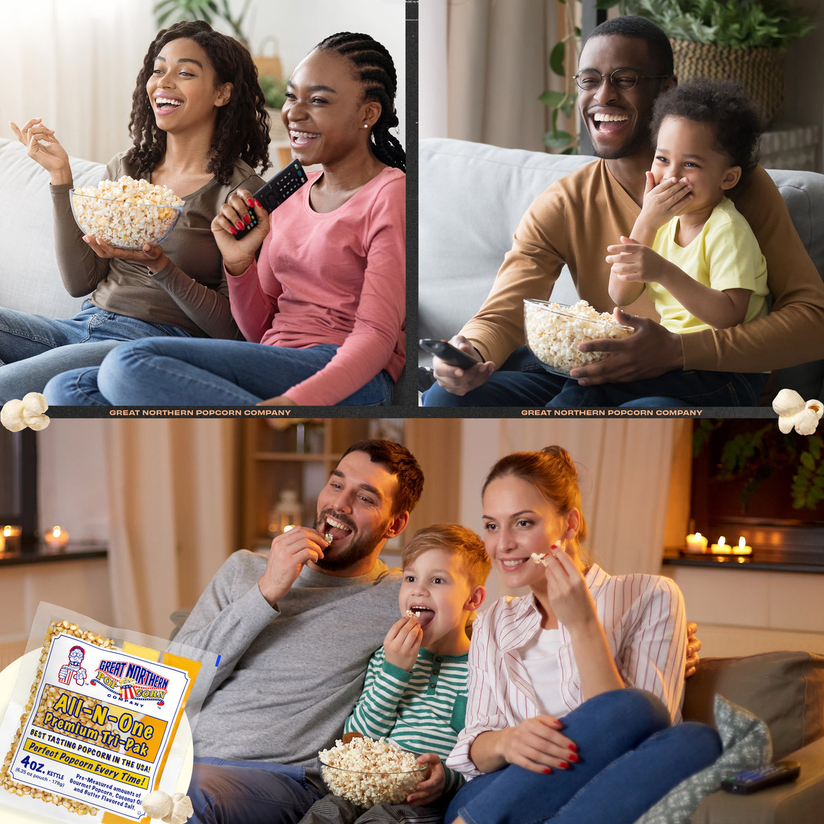 Great Northern Popcorn 4oz Size, 24 Kernel Pack Case