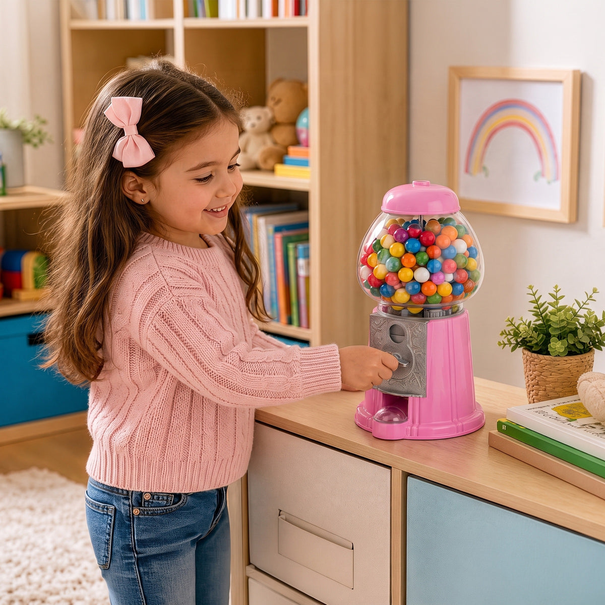Great Northern Popcorn 15in Gumball Machine, Pink