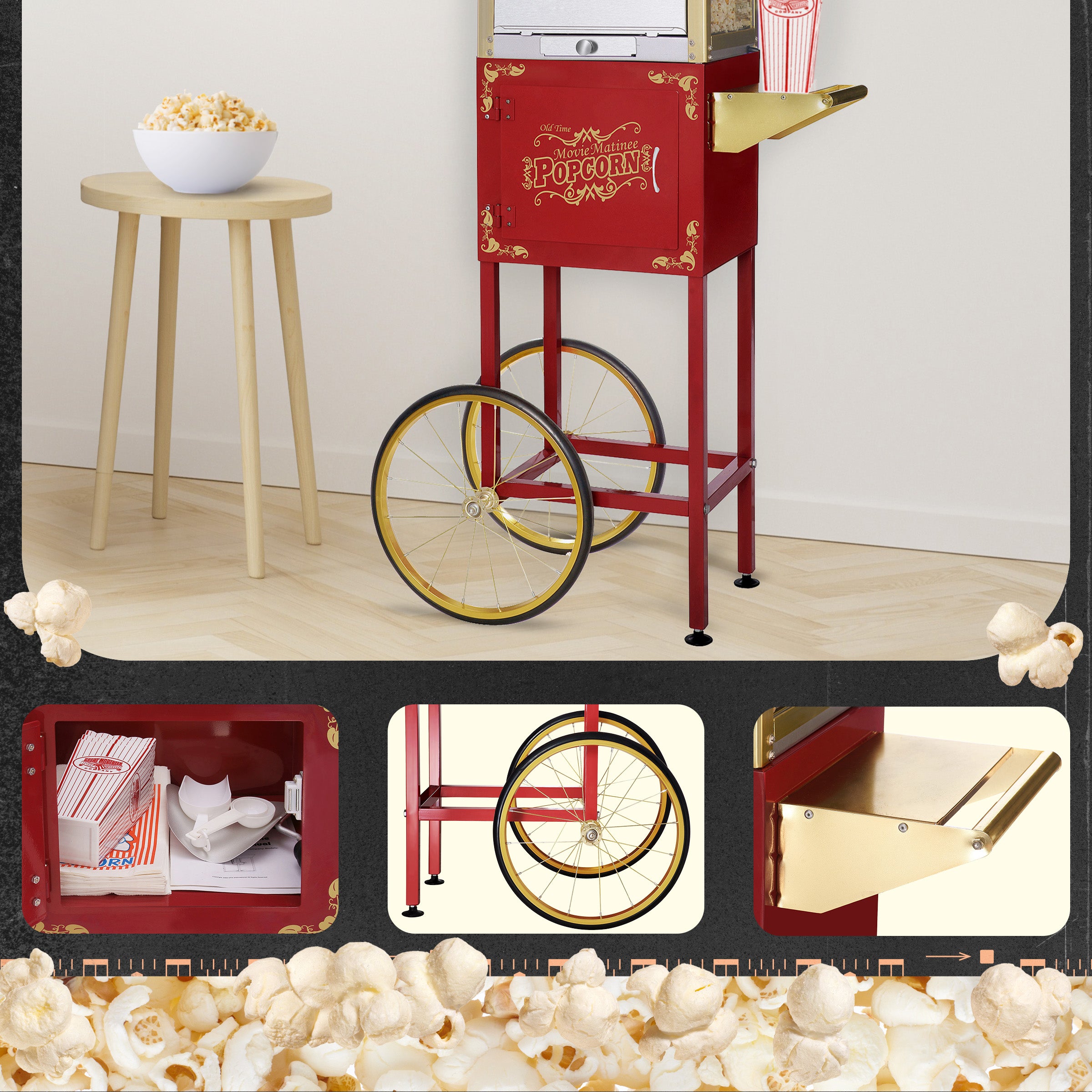 Great Northern Popcorn Matinee Rolling Cart - Thumbnail 5