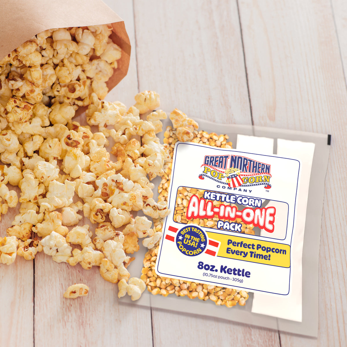 Great Northern Kettle Corn 8oz Size, 5 Kernel Pack Case