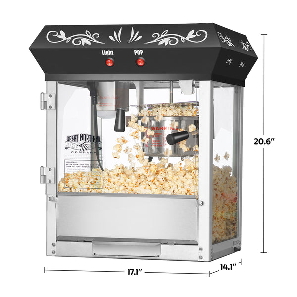 Great Northern Popcorn 6oz Popcorn Machine, Black
