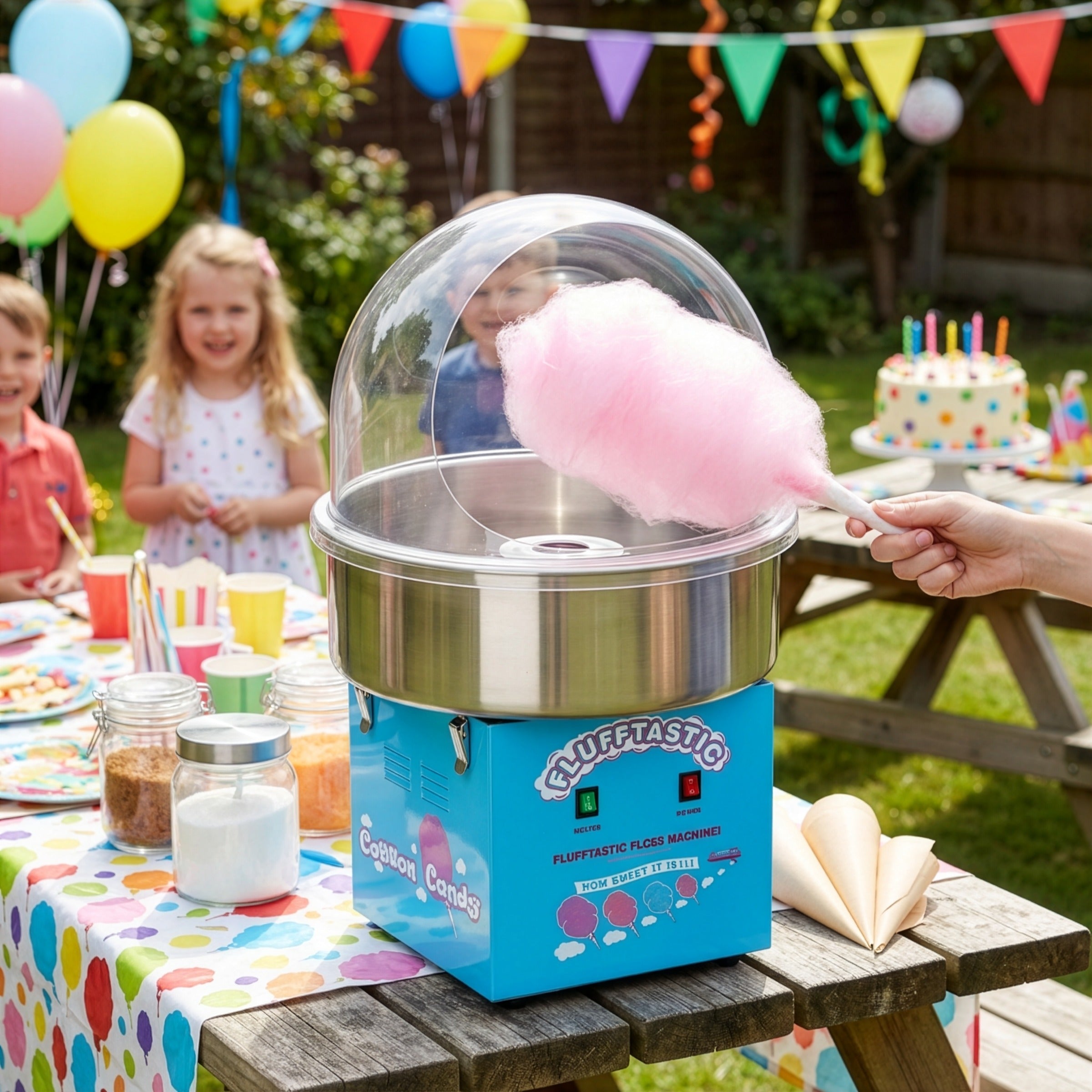 ムーンストーンキャンディディッシュ 蓋付き♡オパールセント Great Northern Popcorn 21in Cotton Candy Dome