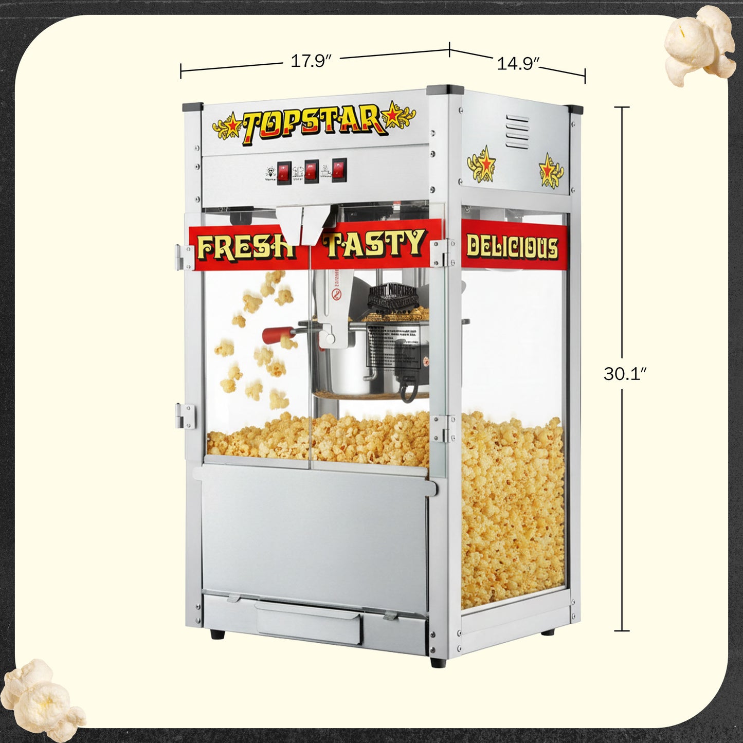 Great Northern Popcorn 12oz Popcorn Machine, Red