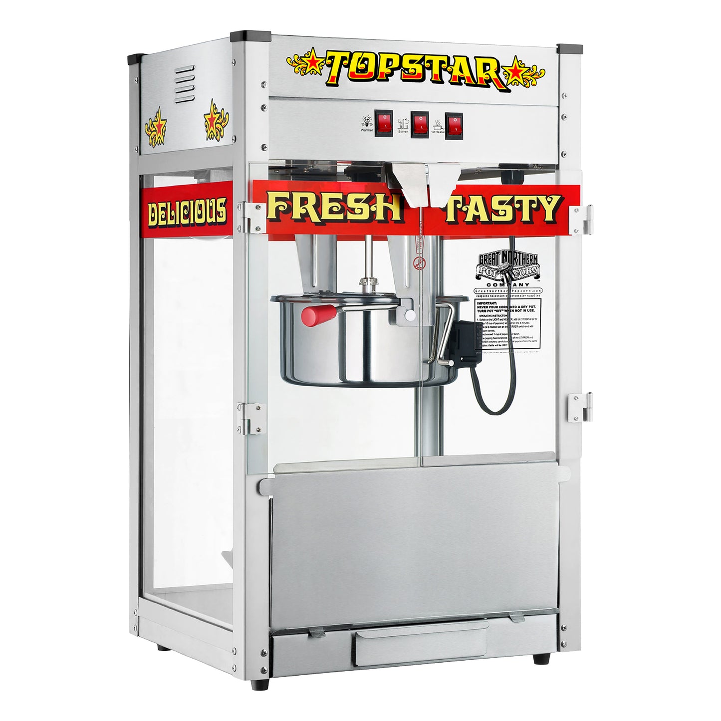 Great Northern Popcorn 12oz Popcorn Machine, Red