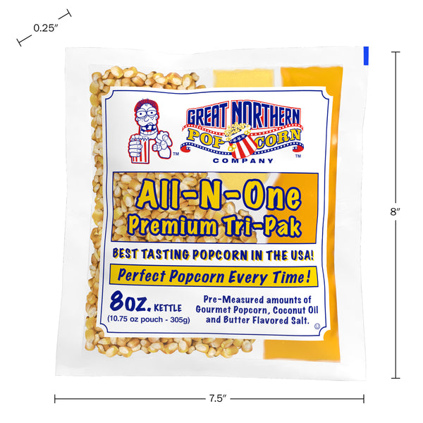 Great Northern Popcorn 8oz Size, 40 Kernel Pack Case