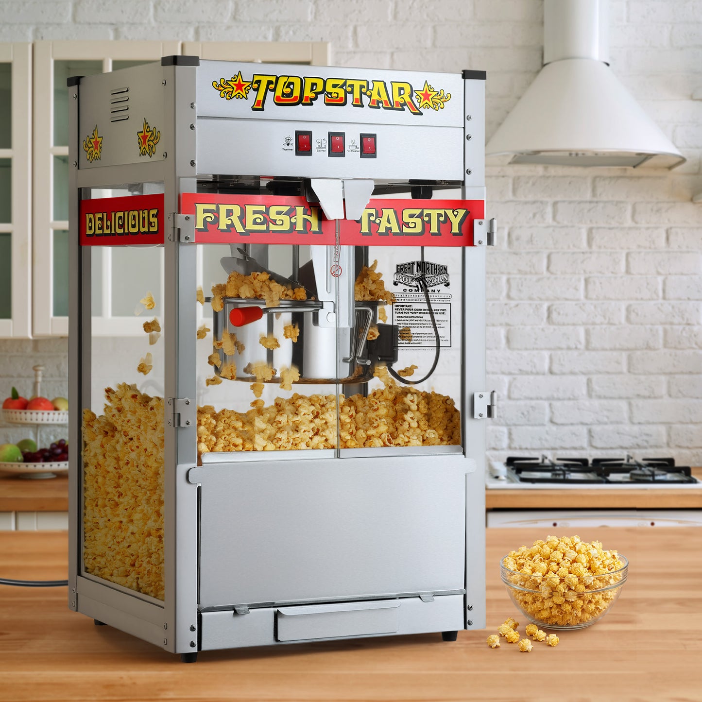 Great Northern Popcorn 12oz Popcorn Machine, Red