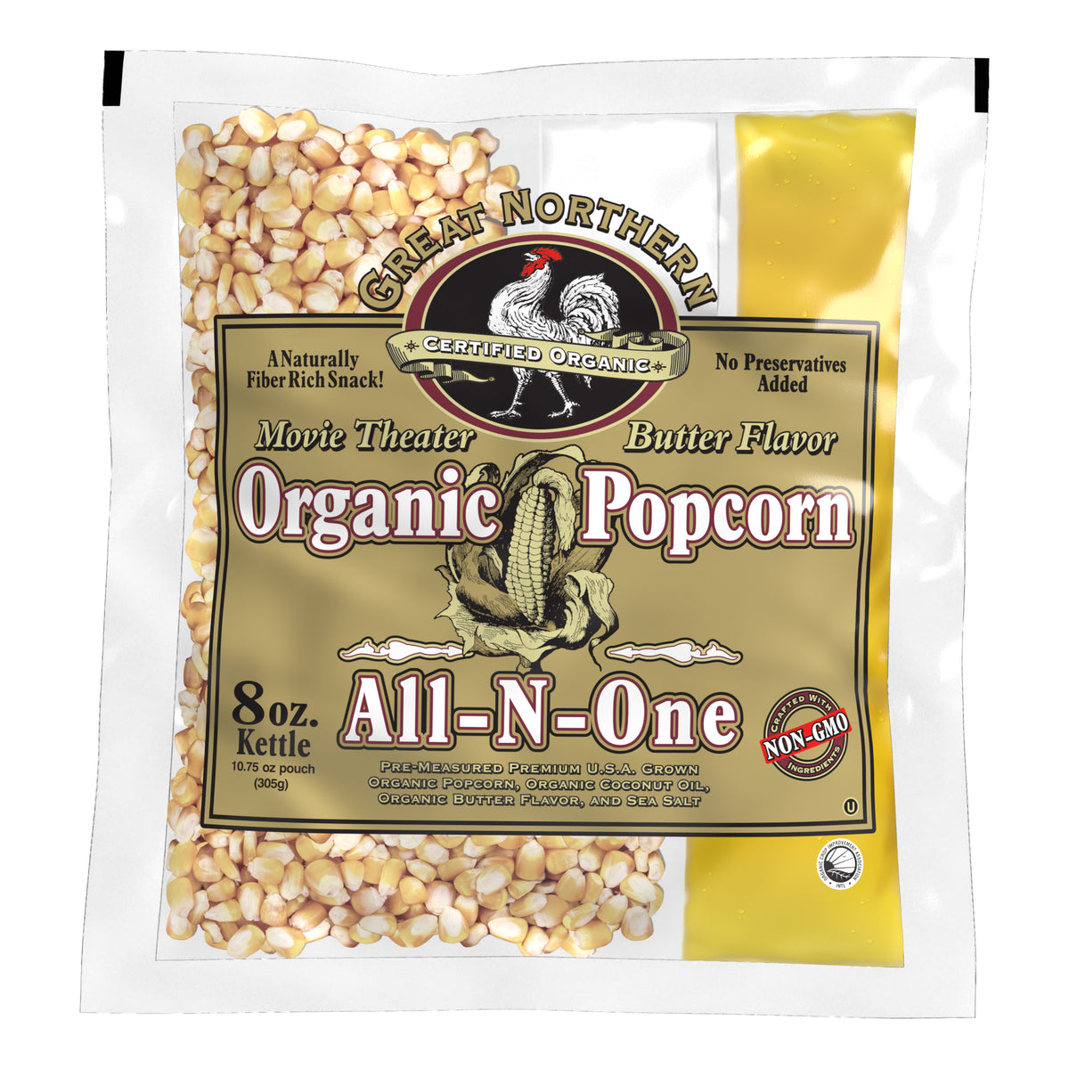 Great Northern Popcorn 8oz Size, 18 Kernel Pack Case