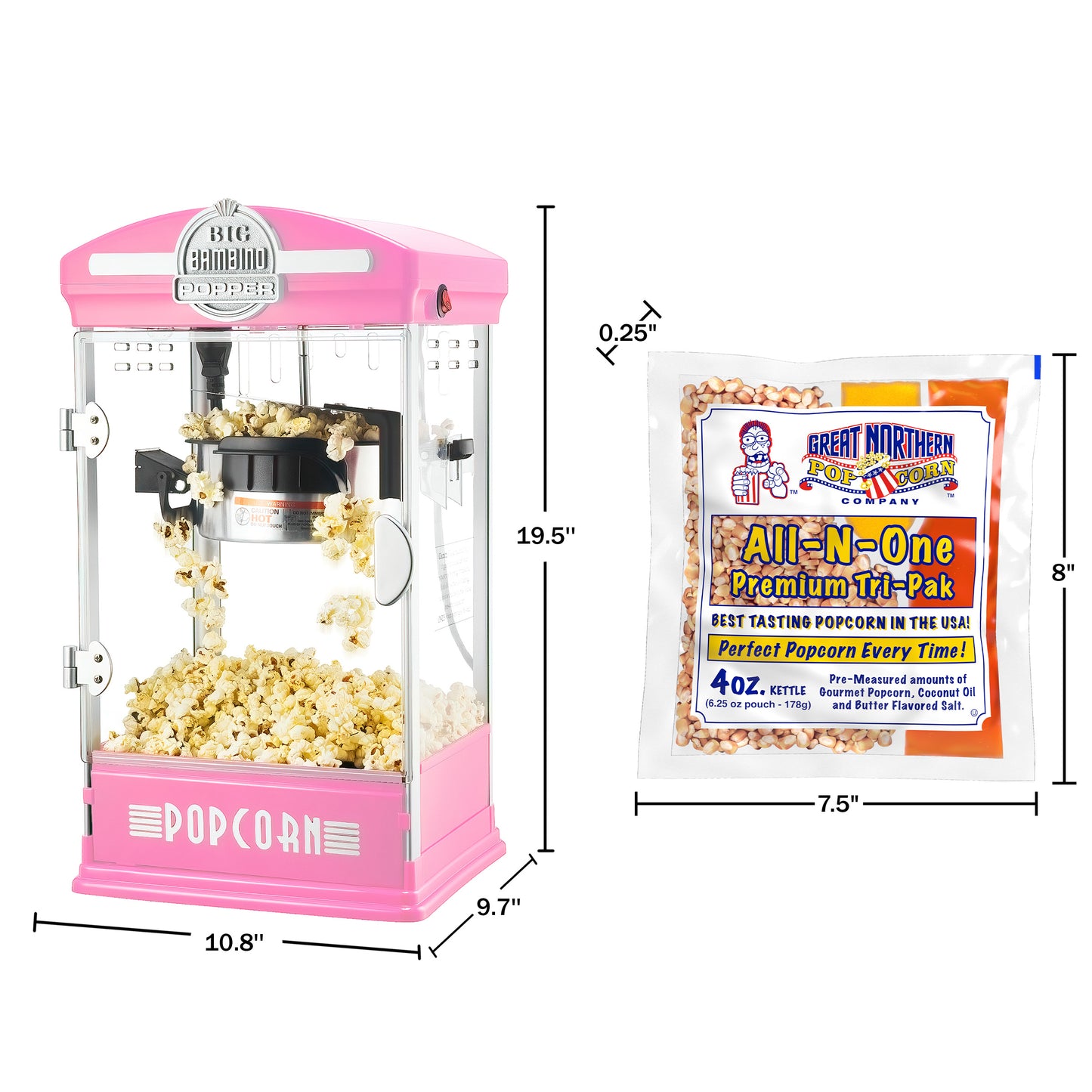 Great Northern Popcorn 4 Oz Popcorn Maker Set