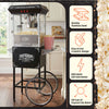 Great Northern Popcorn 8oz Popper with Cart, Black