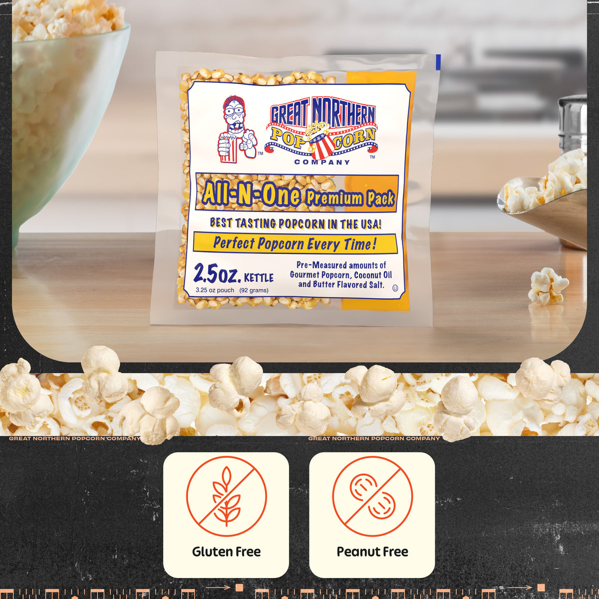 Great Northern Popcorn 2.5oz Size, 80 Kernel Pack Case