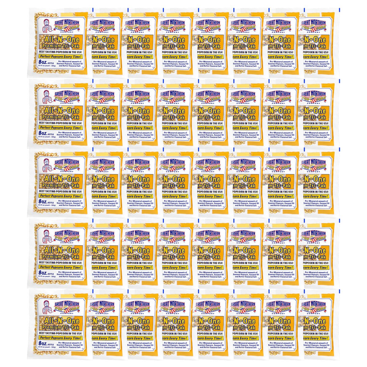 Great Northern Popcorn 8oz Size, 40 Kernel Pack Case