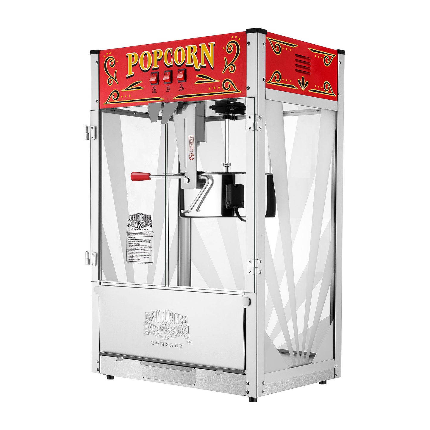 Great Northern Popcorn 16oz Countertop Popper, Red